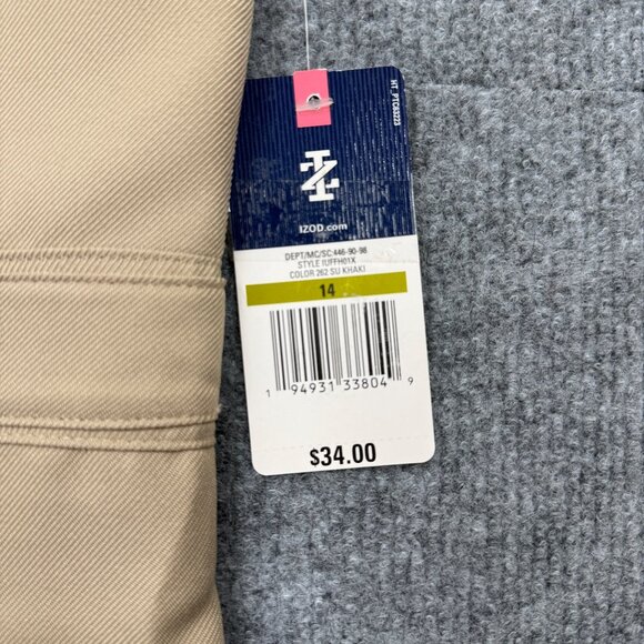 IZOD Approved Schoolwear Sleeveless Jumper Dress Uniform Girls 14 Khaki NEW - Picture 9 of 11